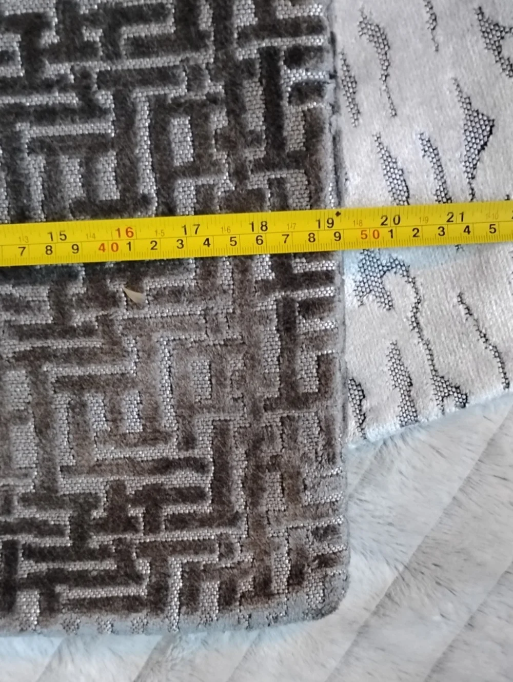 West Elm Gray/Silver Velvet Geometric/Print Pillow Covers